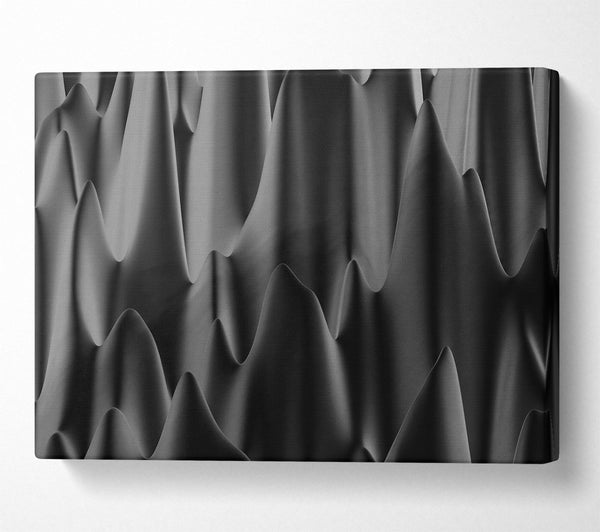  A Canvas Print of Black Wavy Abstract Canvas Print