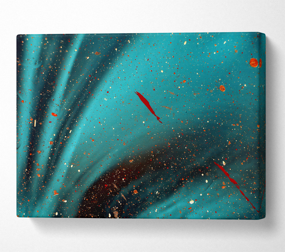  A Canvas Print of Teal Cosmic Dust Canvas Art