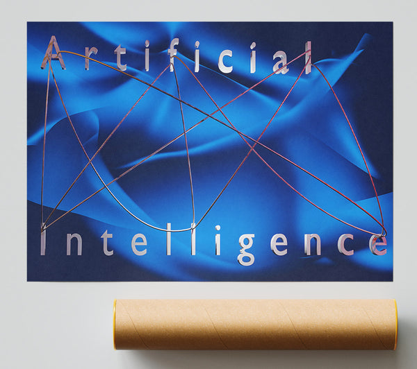 Blue Woven Intelligence Poster