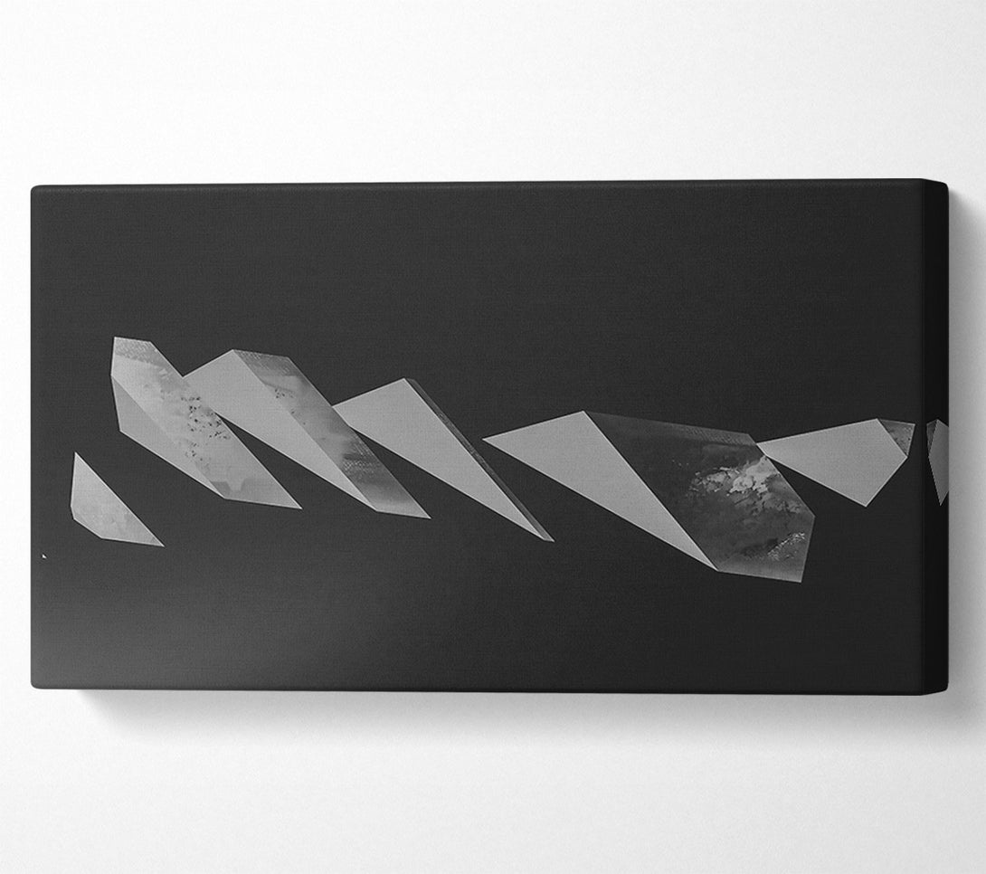  A Canvas Print of Gray Geometric Ascent Canvas Print