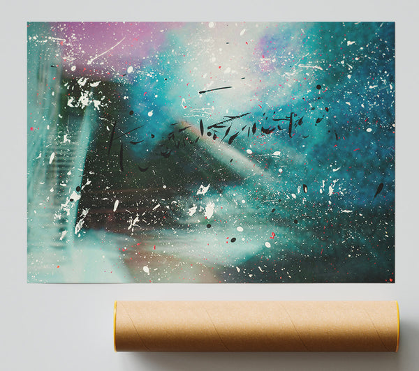 Teal Spattering Dreams Giclee Print