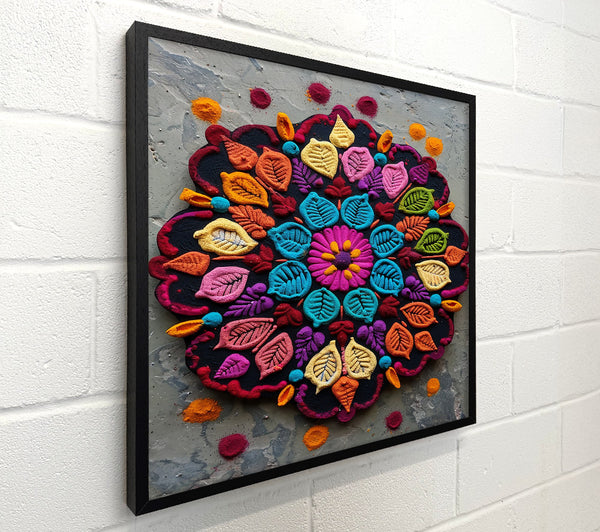 Yellow Floral Mandala