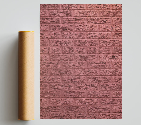 The Burgundy Brick Wall Print
