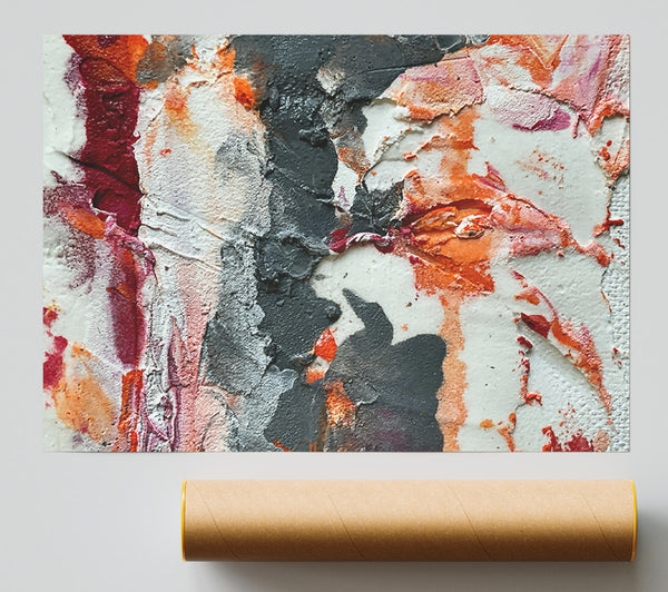 Orange And Gray Abstract Giclee Print
