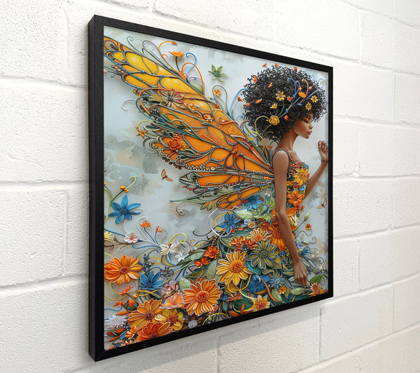 Golden Floral Wings