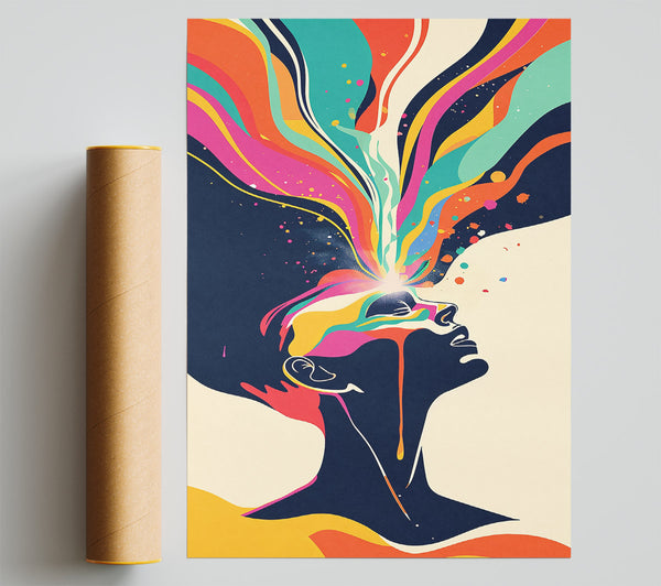 Yellow Ethereal Burst Poster