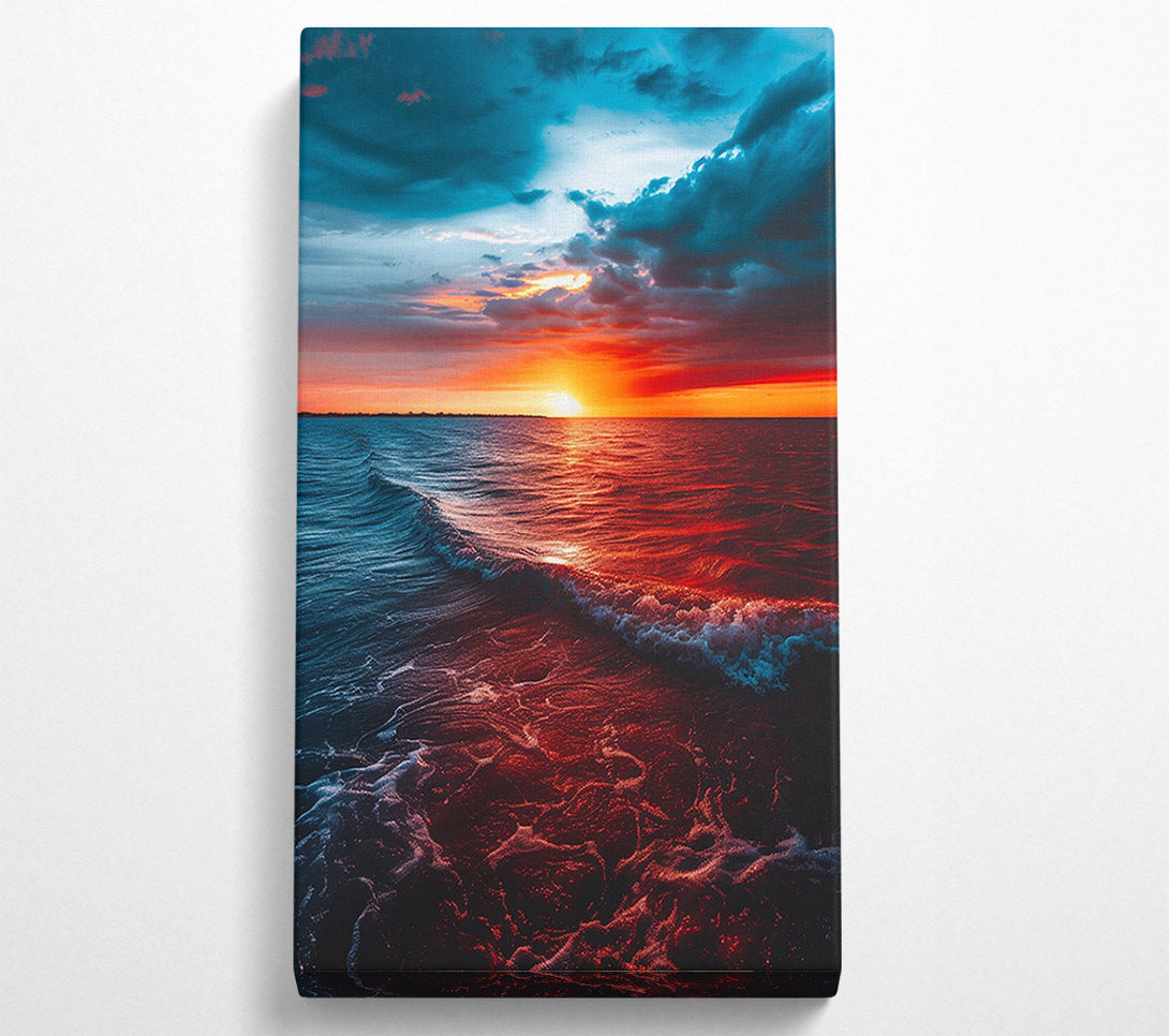  A Canvas Print of Fire Sunset Horizon Canvas Wall Art