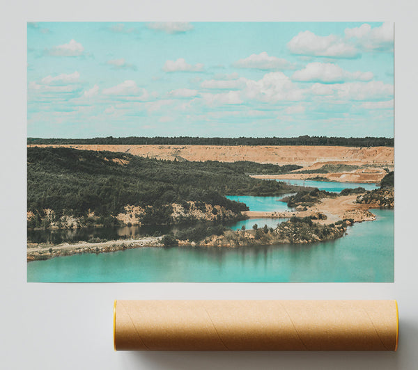 Turquoise Quarry Lake Print