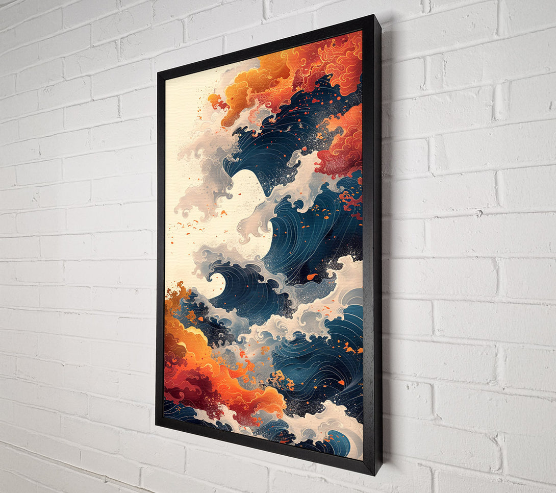  A Canvas Print of Fire Waves Canvas Art