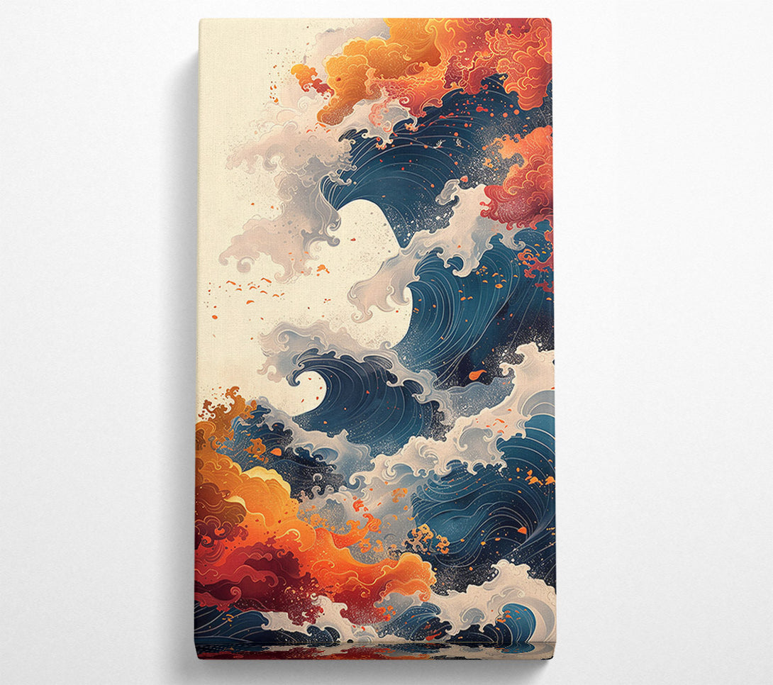  A Canvas Print of Fire Waves Canvas Art