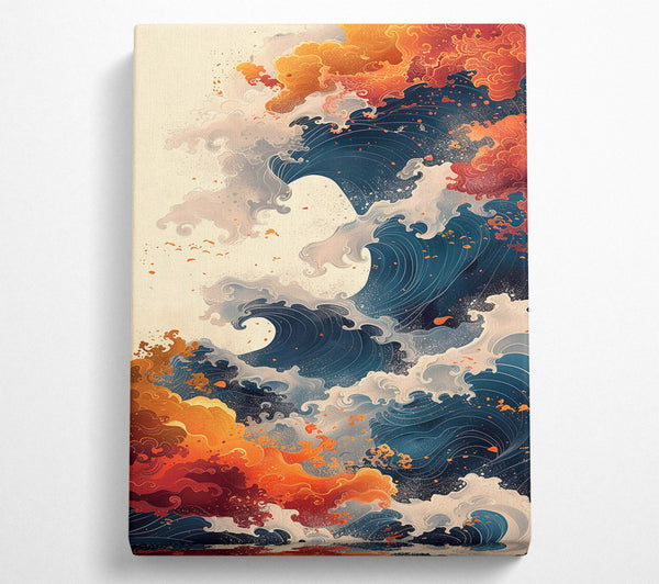  A Canvas Print of Fire Waves Canvas Art