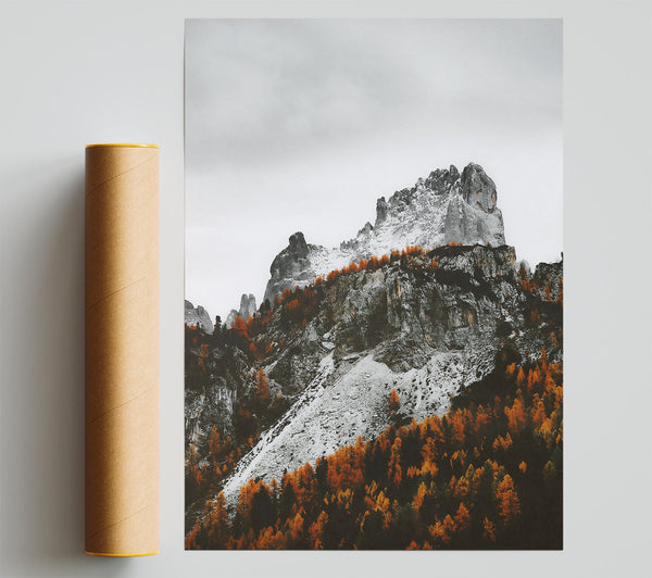 Golden Mountain Peak Print