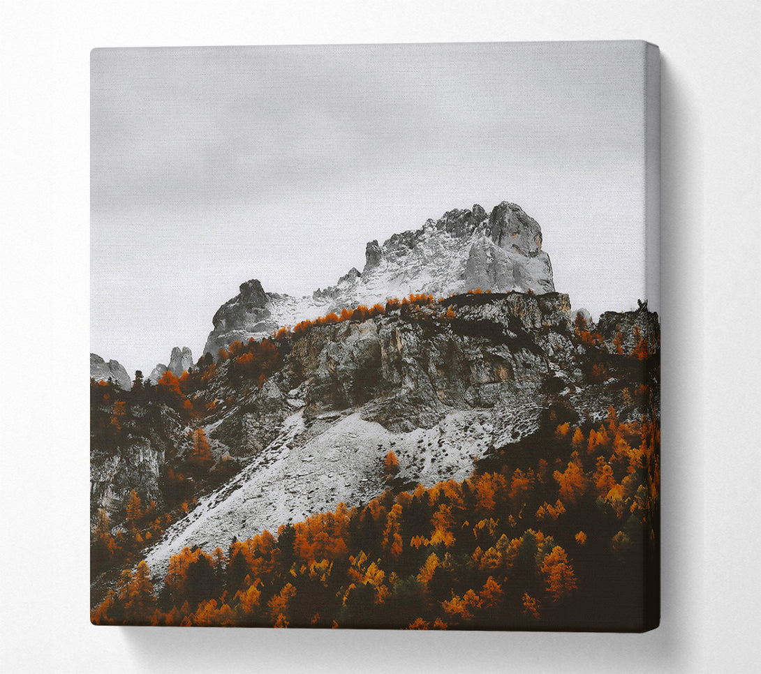  A Canvas Print of Golden Mountain Peak Canvas Print