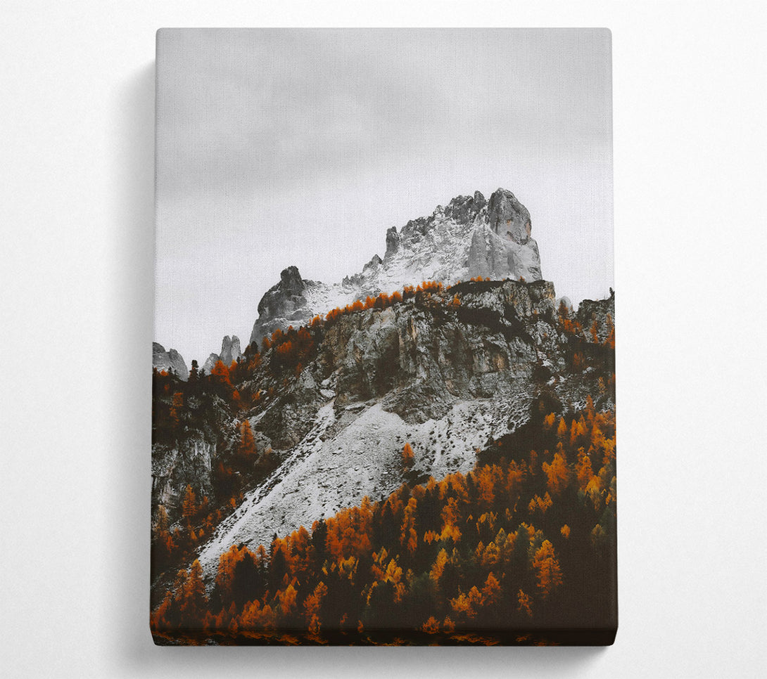  A Canvas Print of Golden Mountain Peak Canvas Print