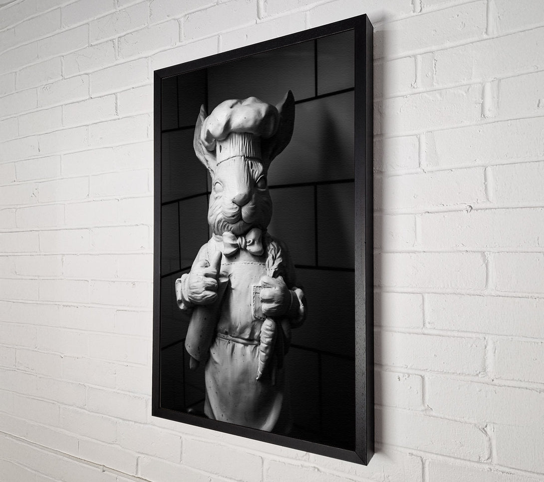  A Canvas Print of White Rabbit Chef Canvas Print