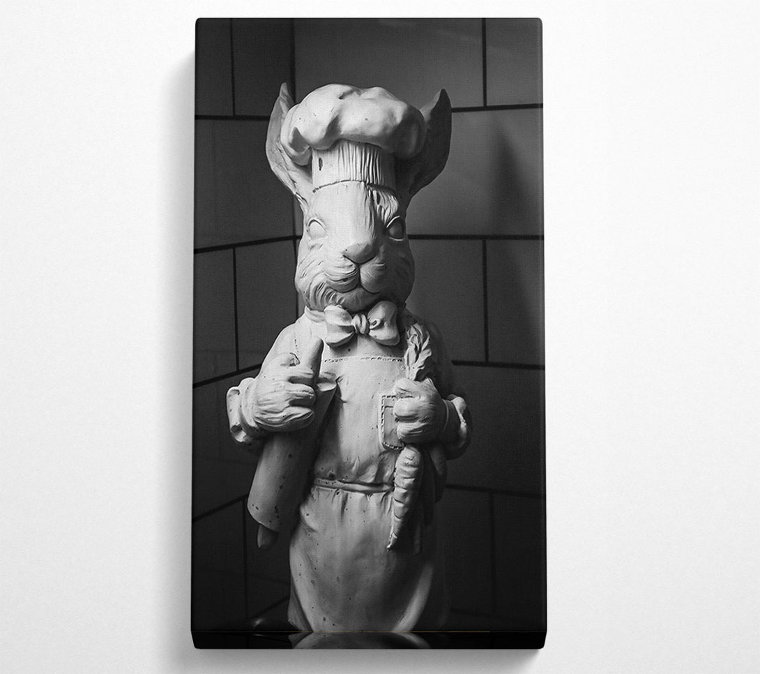 A Canvas Print of White Rabbit Chef Canvas Print