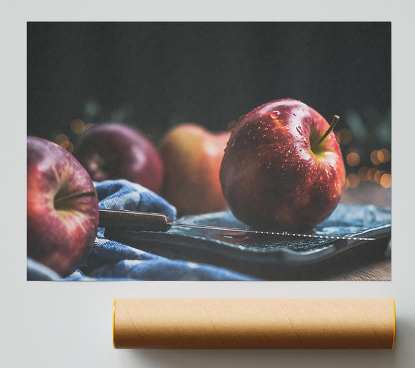 Crimson Apple Still Life Print