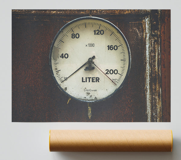 White Gauge On Rust Giclee Print
