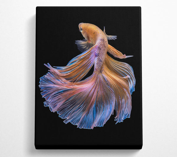  A Canvas Print of Fish Flowing Oriental Canvas Art