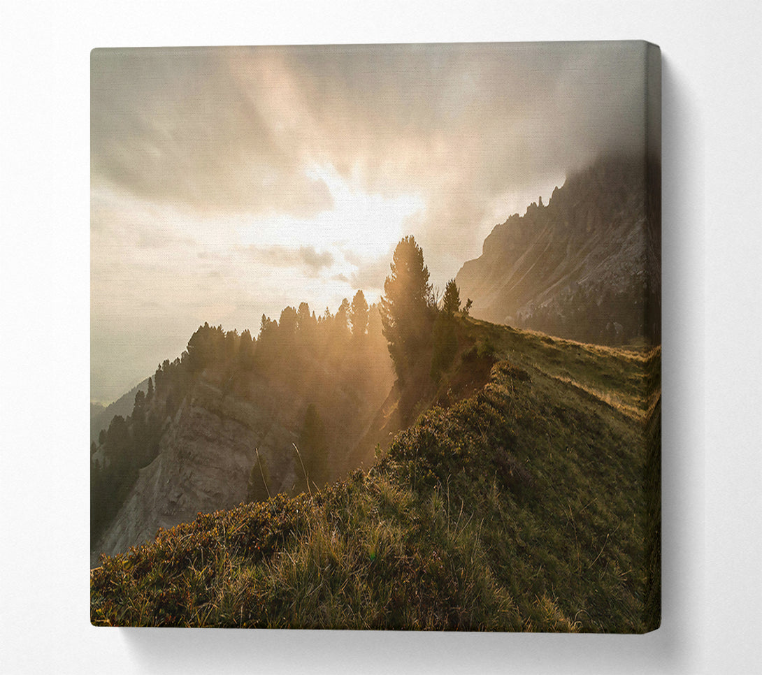  A Canvas Print of Golden Hour Ridge Canvas Print