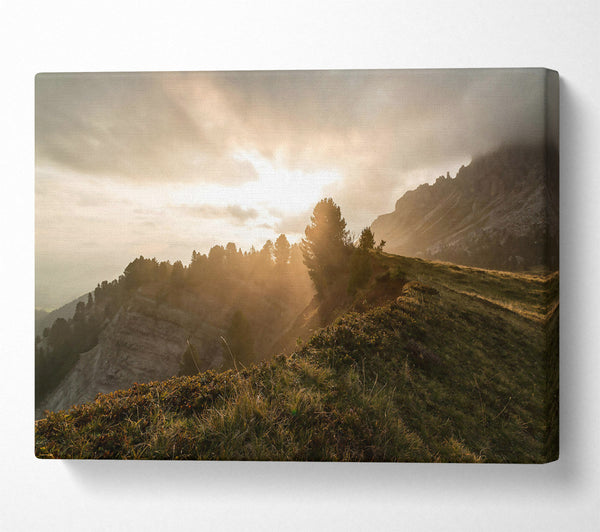  A Canvas Print of Golden Hour Ridge Canvas Print