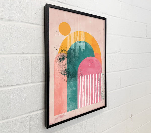 Pink Abstract Arches