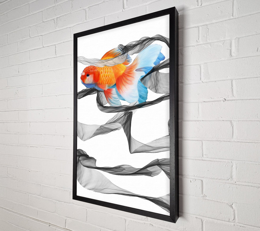  A Canvas Print of Fish Wave Canvas Wall Art