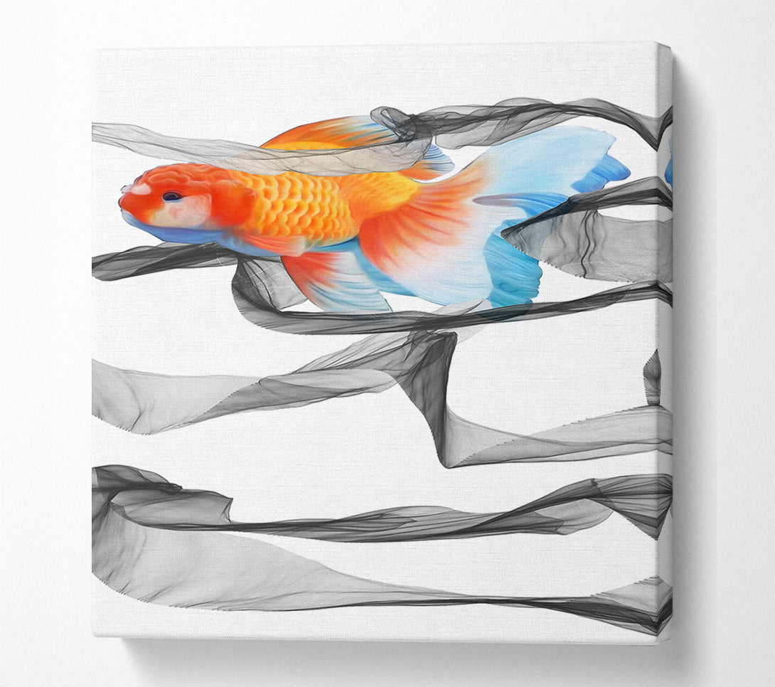  A Canvas Print of Fish Wave Canvas Wall Art