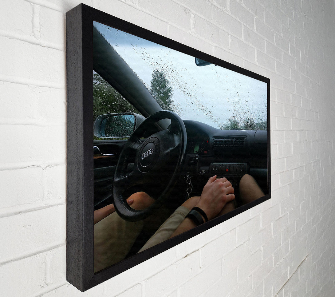  A Canvas Print of Grey Rainy Drive Canvas Print