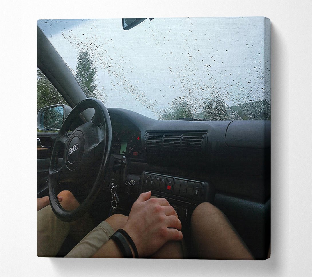 A Canvas Print of Grey Rainy Drive Canvas Print