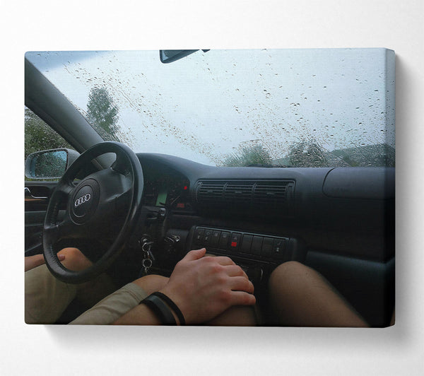 A Canvas Print of Grey Rainy Drive Canvas Print