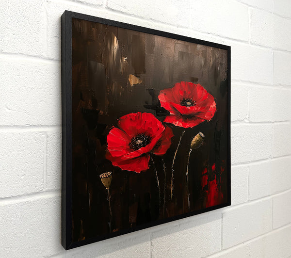 Crimson Poppies Bloom