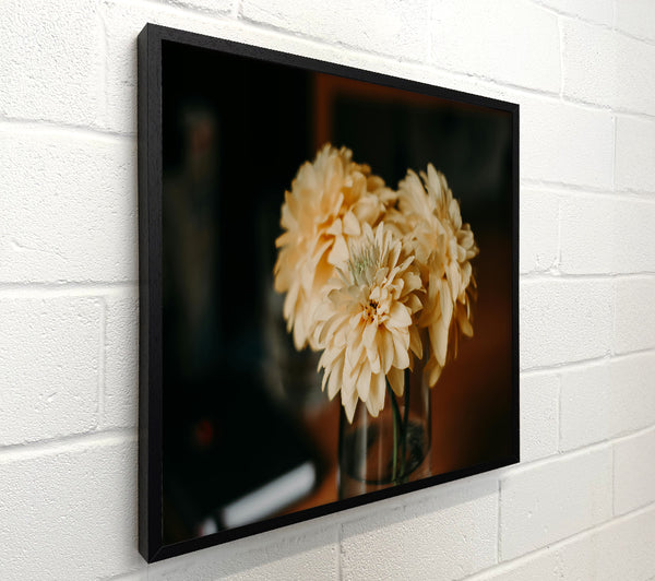 Creamy Blooms In Glass