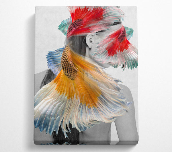 A Canvas Print of Fish Woman Canvas Print