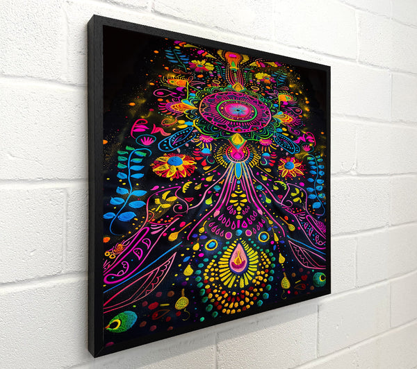Neon Yellow Mandala