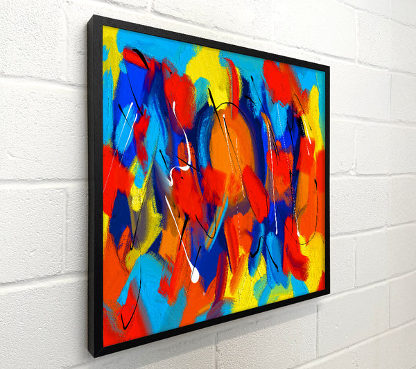 Red Swirls Of Blue