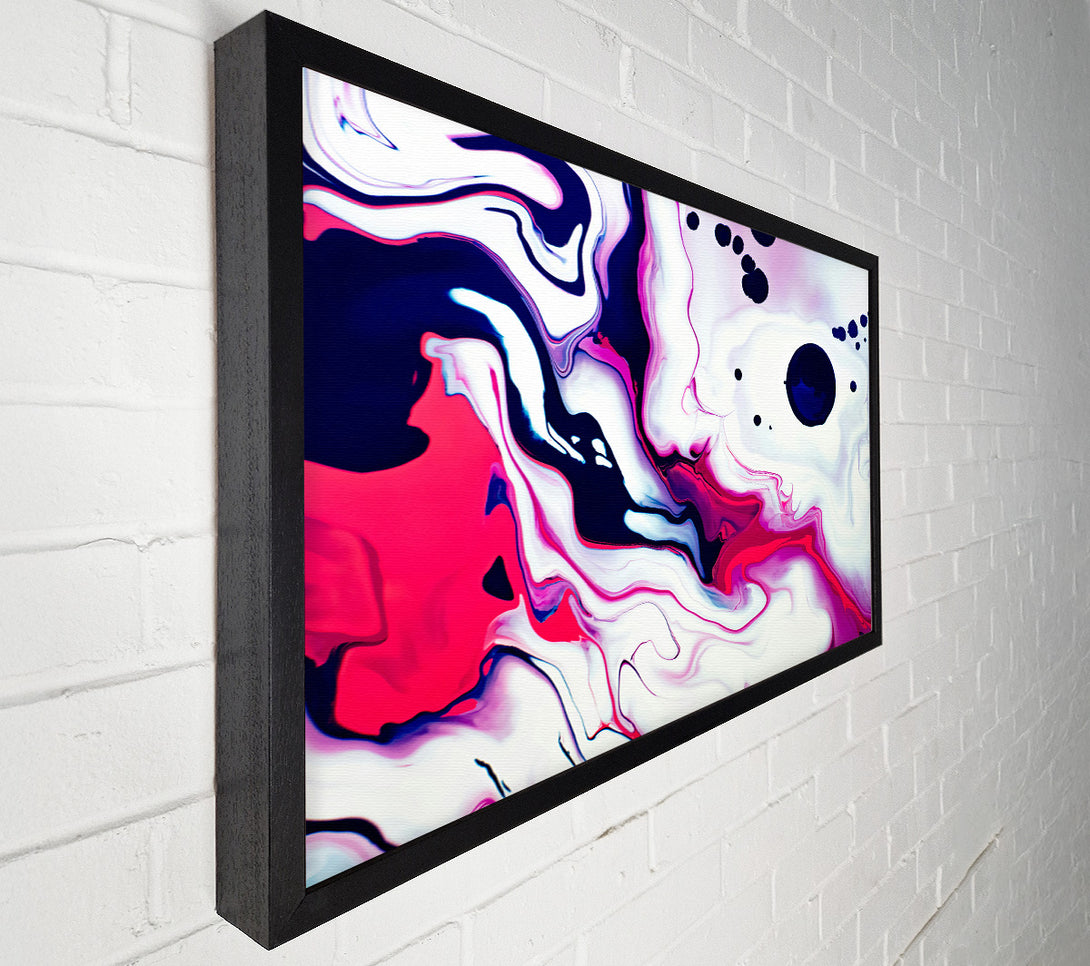  A Canvas Print of Crimson Swirls And Dots Canvas Wall Art
