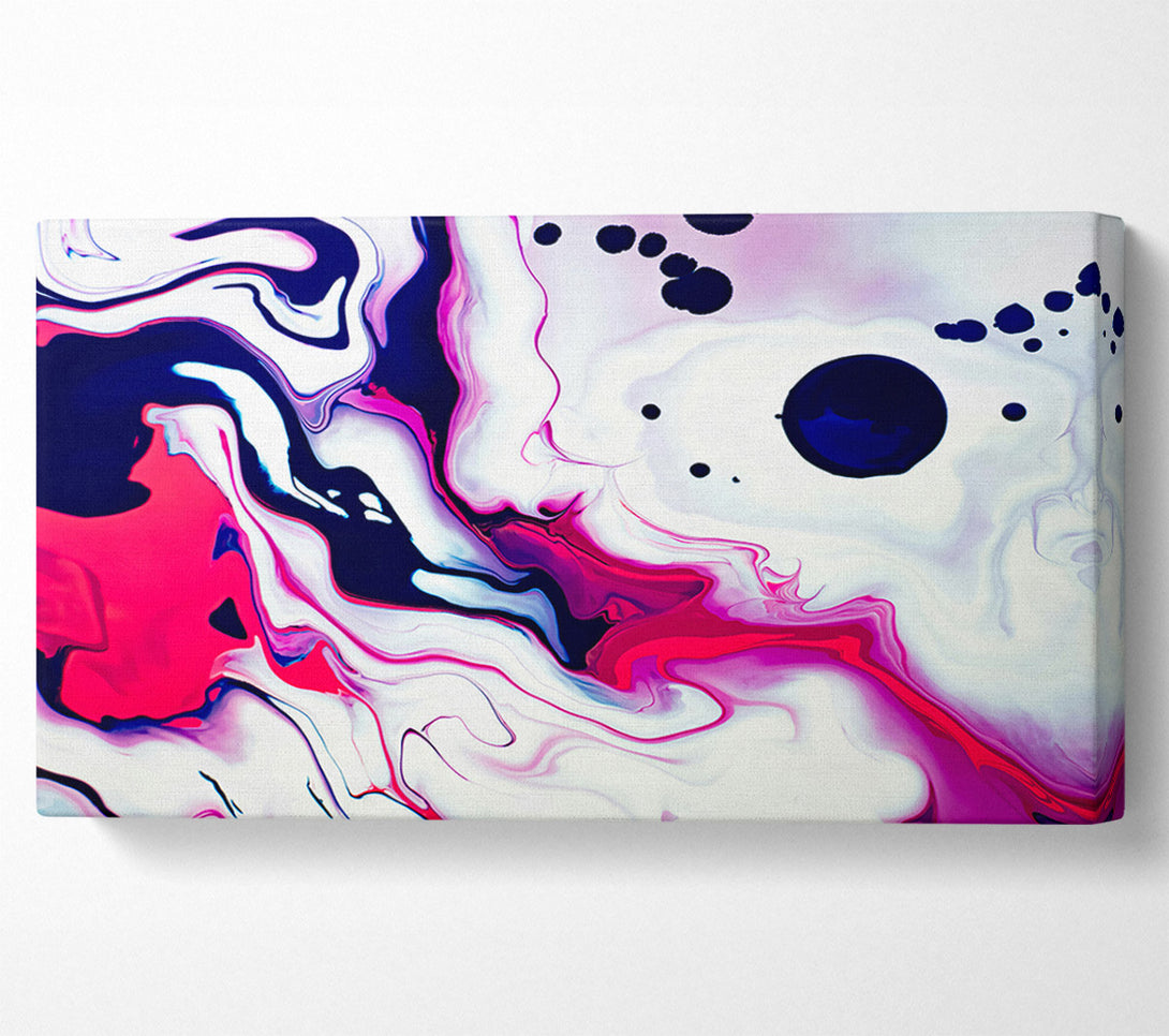  A Canvas Print of Crimson Swirls And Dots Canvas Wall Art