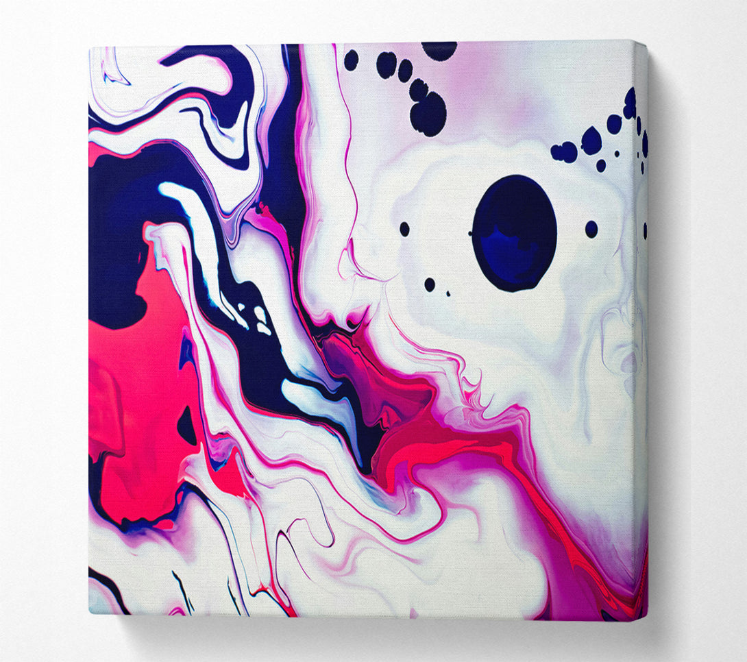  A Canvas Print of Crimson Swirls And Dots Canvas Wall Art