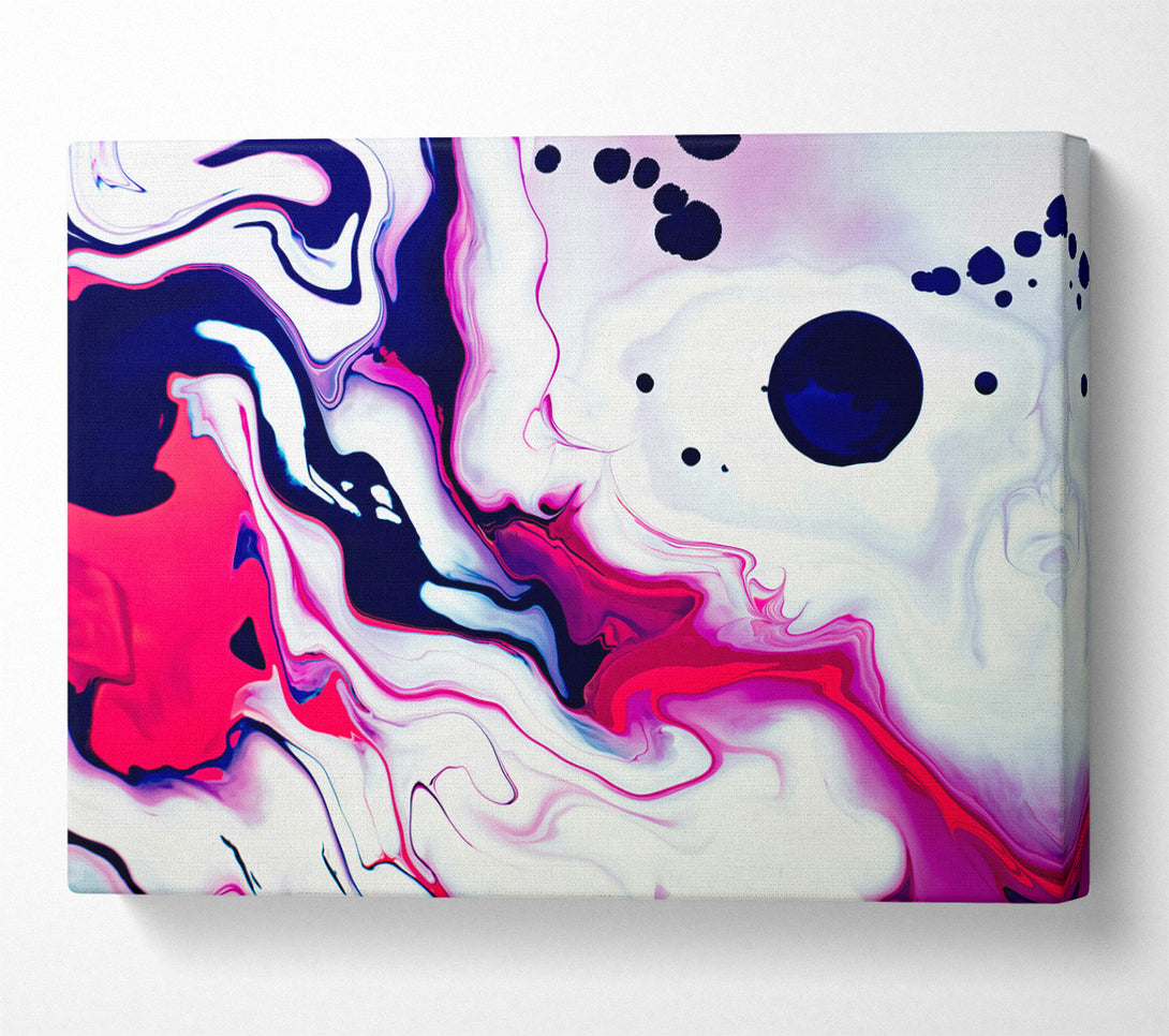 A Canvas Print of Crimson Swirls And Dots Canvas Wall Art