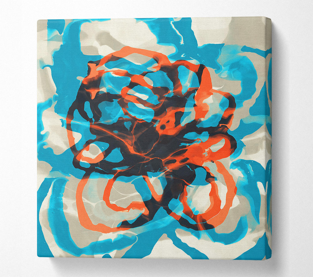  A Canvas Print of Turbulent Aqua Dreamscape Canvas Art