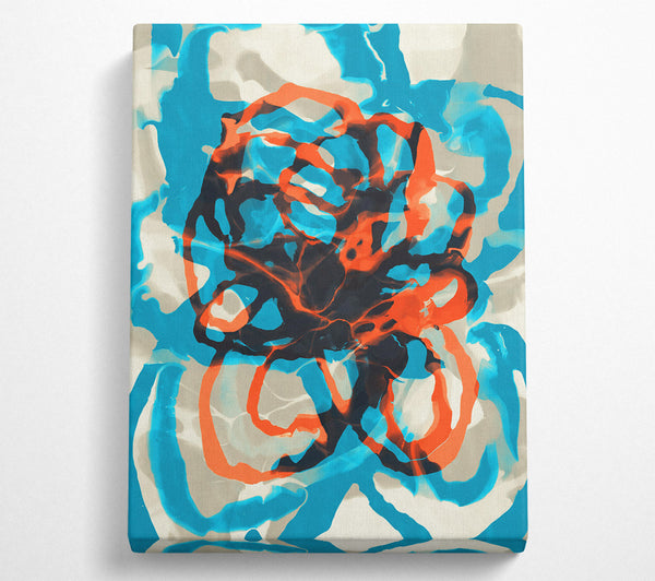  A Canvas Print of Turbulent Aqua Dreamscape Canvas Art
