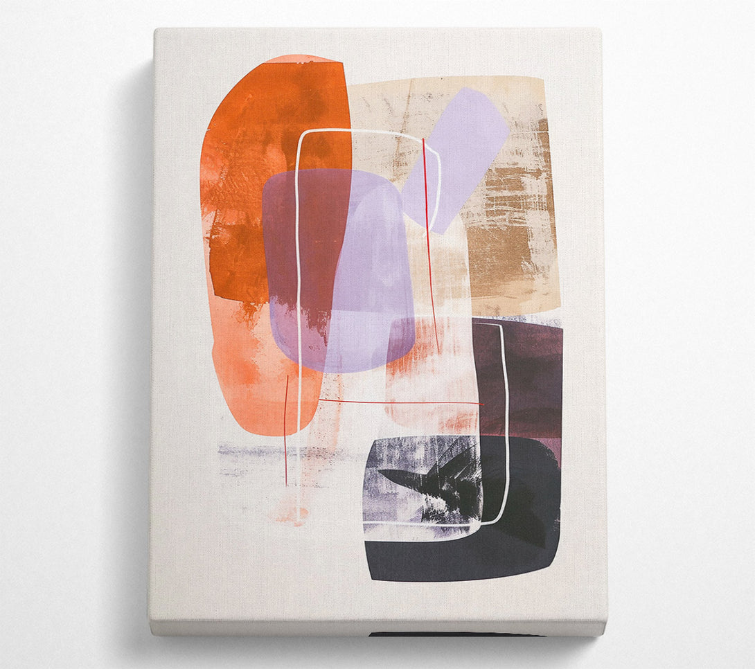  A Canvas Print of Burnt Orange Abstract Canvas Wall Art