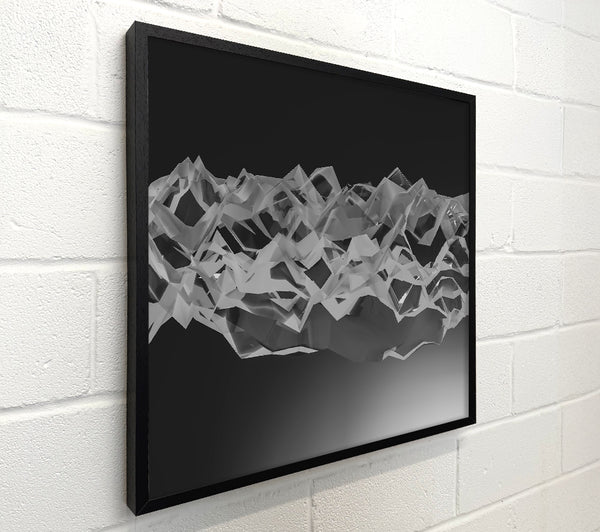 Silver Geometric Landscape