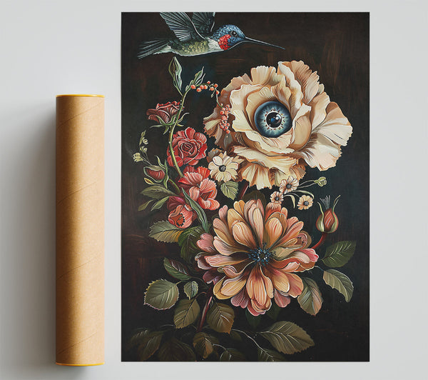 Peach Eye Bloom Print