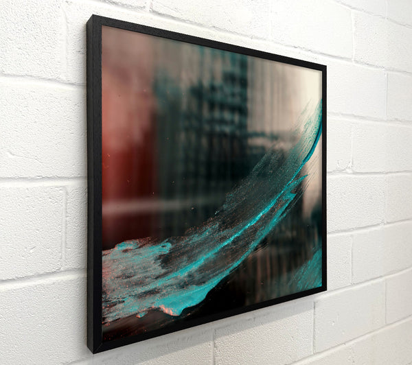 Teal Abstract Stroke