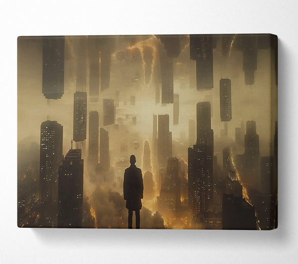  A Canvas Print of Golden City Reverie Canvas Wall Art