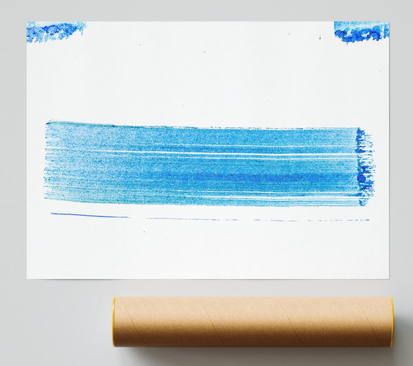 Azure Brushstroke Lines Giclee Print