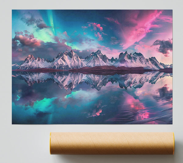 Pink Sky Reflection Print