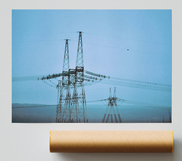 Blue Steel Towers Giclee Print
